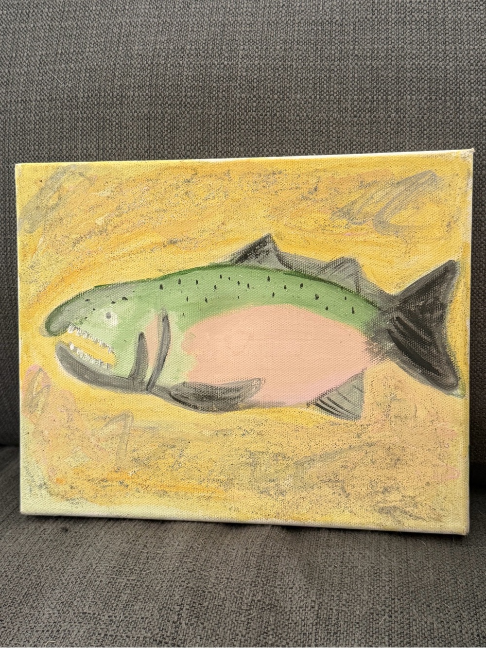 Fish painting from an 8th grader ❤️